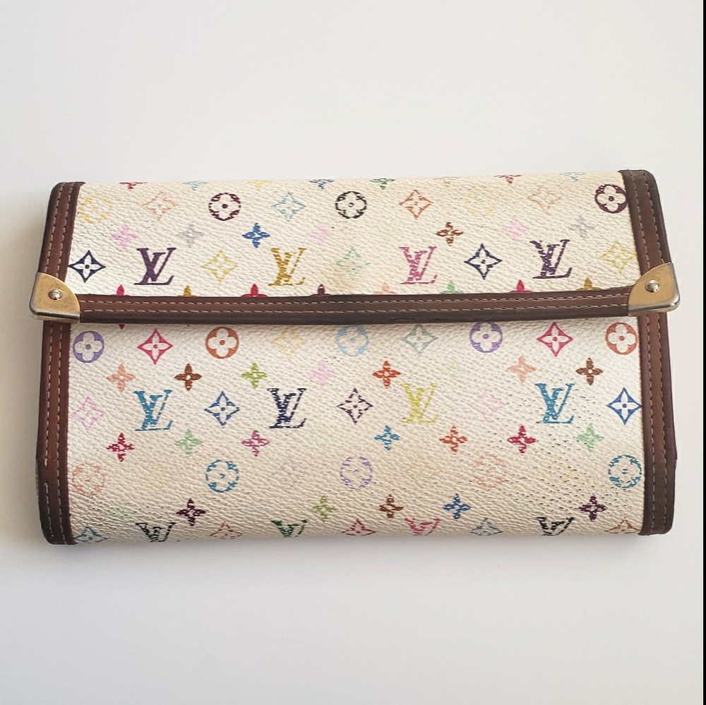 Lv Multicolor Tresor Porte Long Wallet Monogram Louis Vuitton